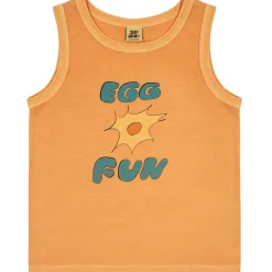 Egg Fun Sleeveless T-Shirt in Yellow by Jelly Mallow