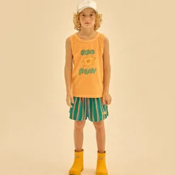 Egg Fun Sleeveless T-Shirt in Yellow by Jelly Mallow