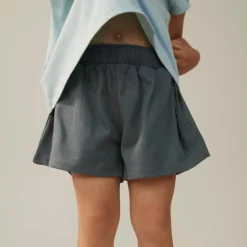 Elasticated Shorts in Blue Grey by Gray Label