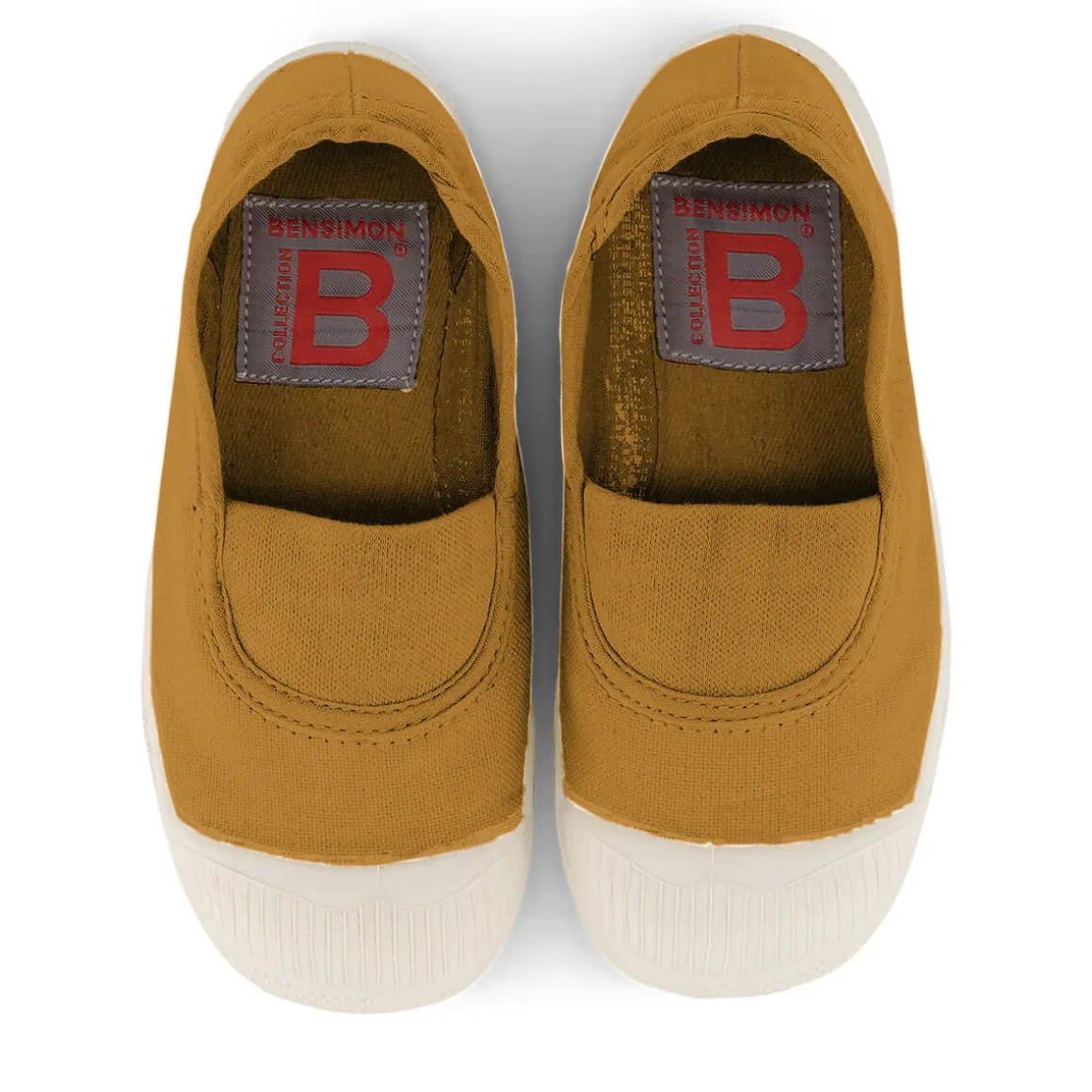 Elastic Tennis Shoe in Camel by Bensimon