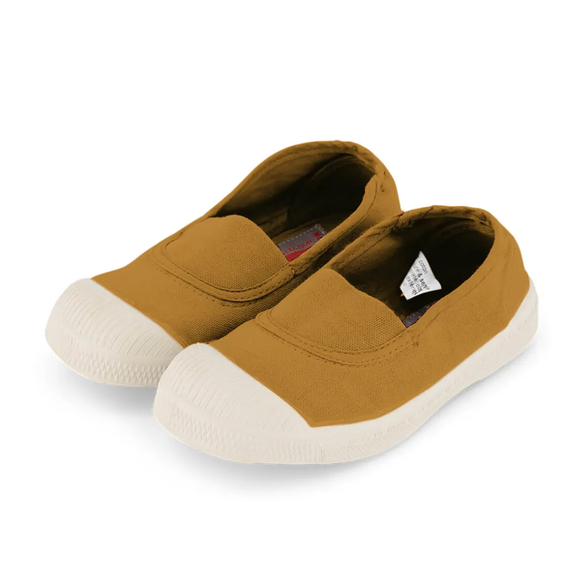 Elastic Tennis Shoe in Camel by Bensimon