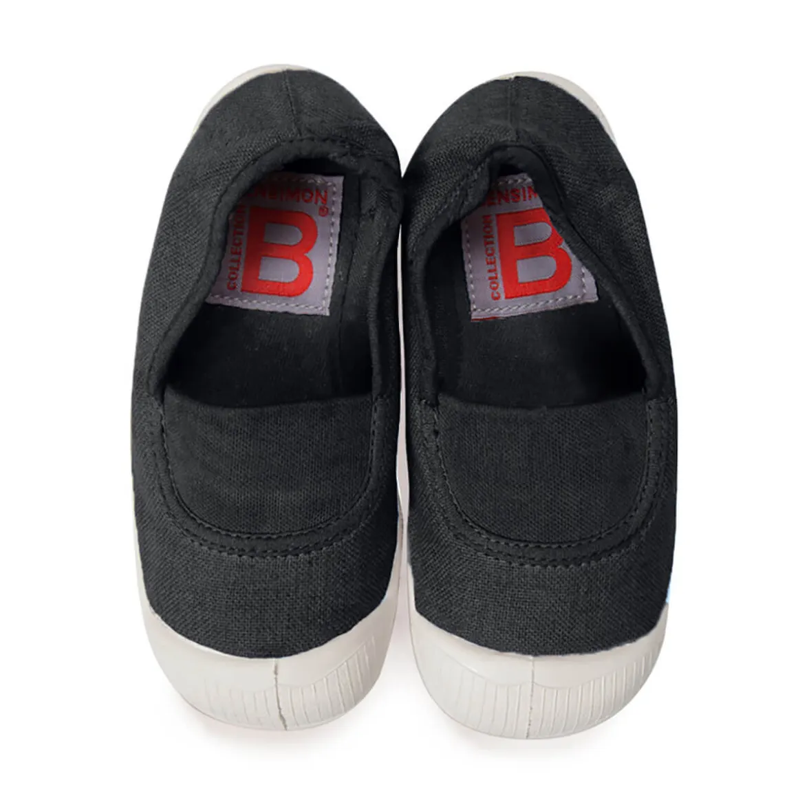 Elastic Tennis Shoe in Carbon by Bensimon