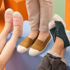 Elastic Tennis Shoe in Curry by Bensimon