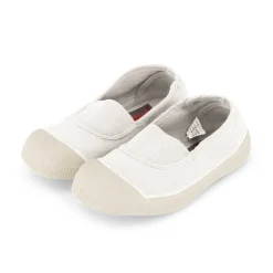 Elastic Tennis Shoe in White by Bensimon