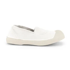 Elastic Tennis Shoe in White by Bensimon