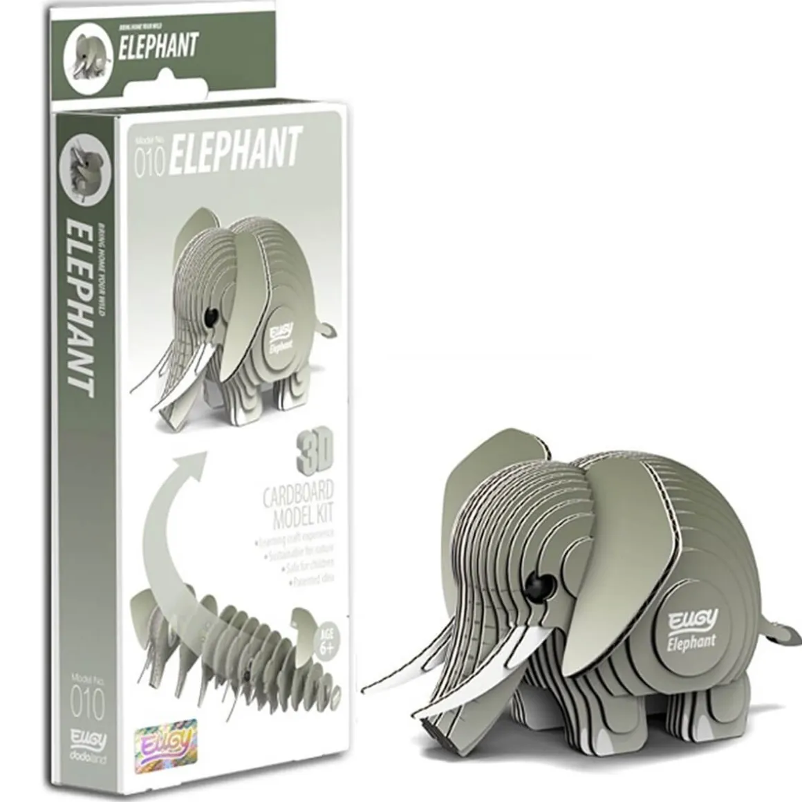Elephant 3D Cardboard Puzzle Kit by Eugy