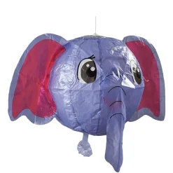 Elephant Japanese Paper Balloon Greetings Card by Petra Boase