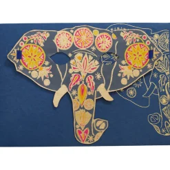 Elephant Mask Greetings Card by East End Press