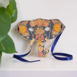 Elephant Mask Greetings Card by East End Press