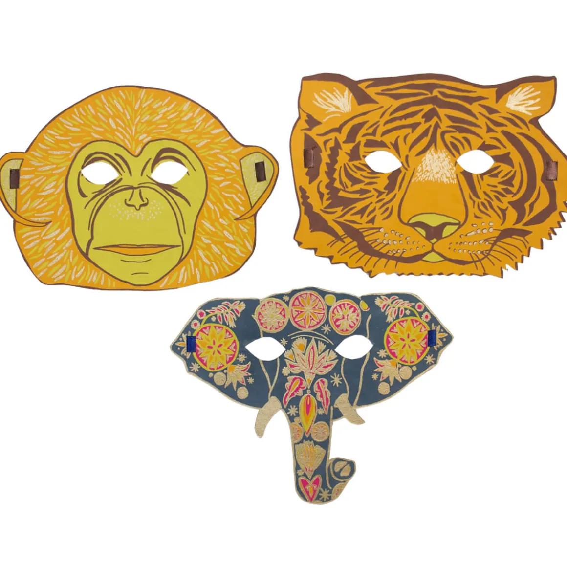 Elephant Mask Greetings Card by East End Press