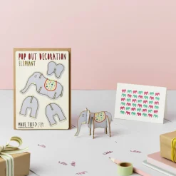 Elephant Pop Out Decoration And Greetings Card by The Pop Out Card Company
