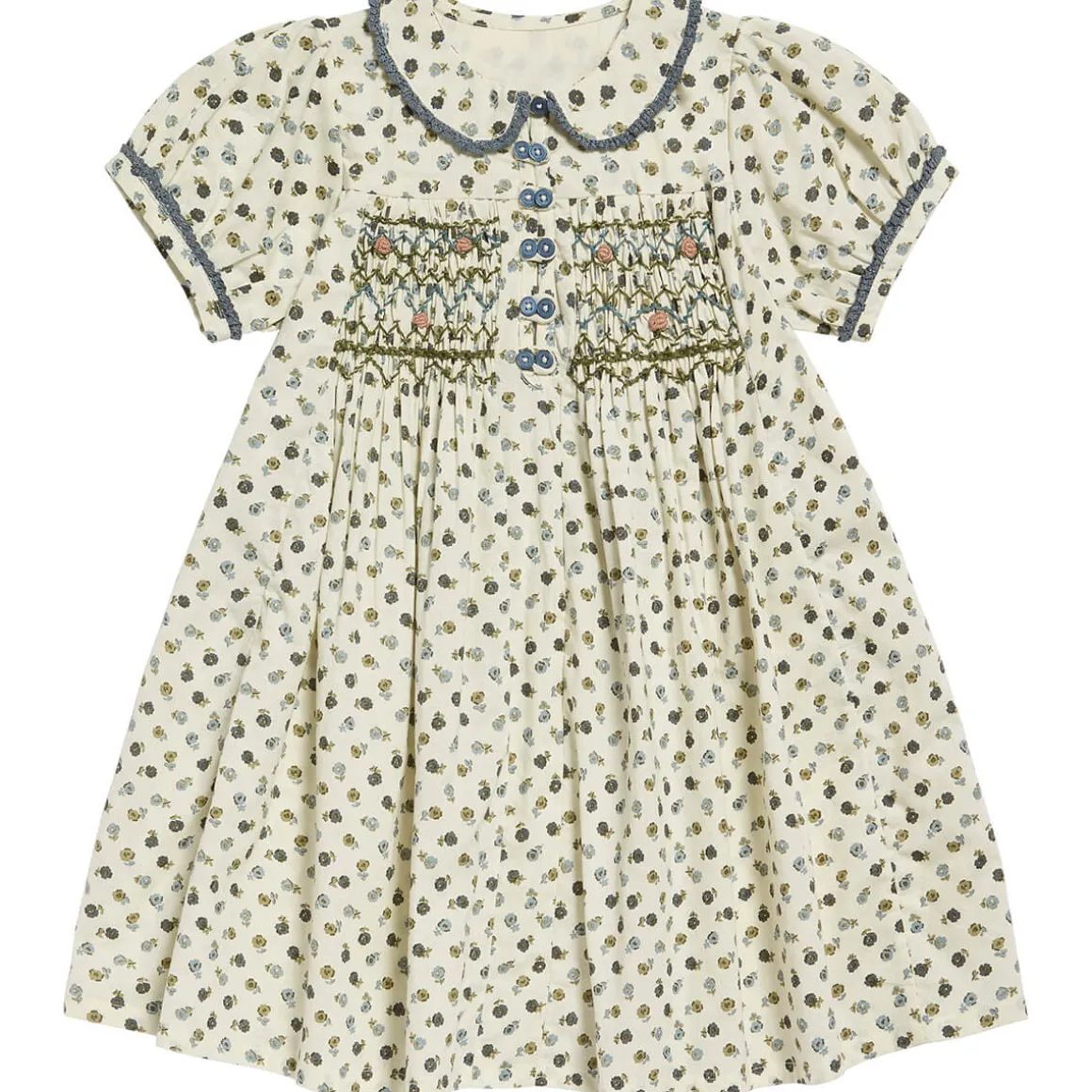 Elizabeth Dress in Daisy Floral by Little Cotton Clothes