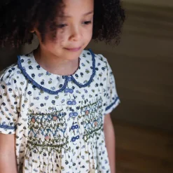 Elizabeth Dress in Daisy Floral by Little Cotton Clothes