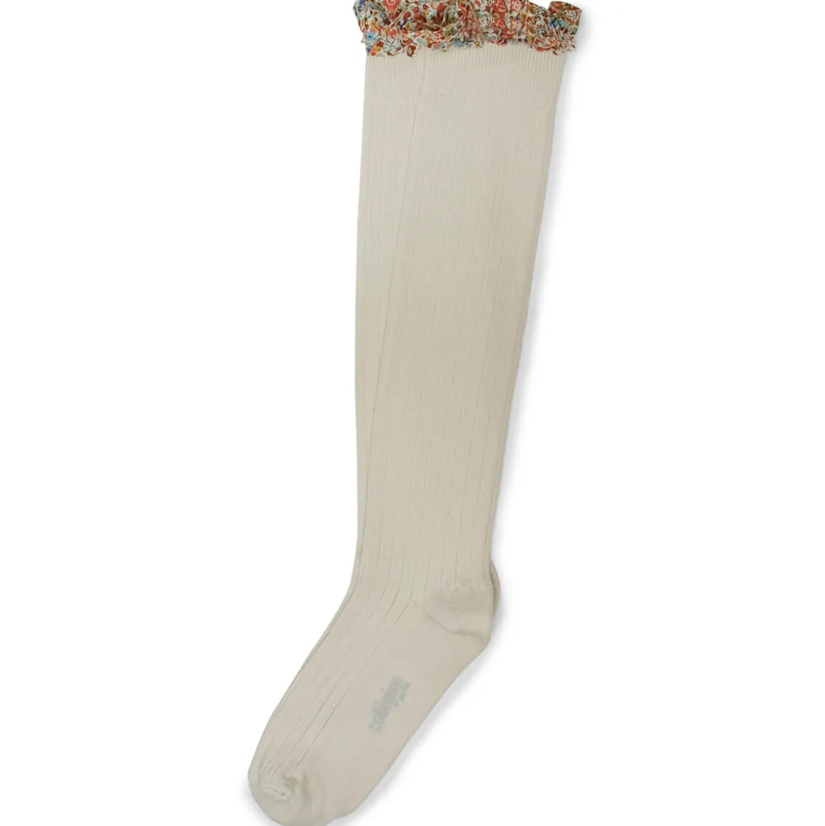 Elizabeth Liberty Ruffle Ribbed Knee High Socks in Doux Agneaux by Collegien