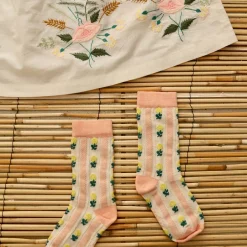 Embroidered Garden Dress in Ivory by Bonjour