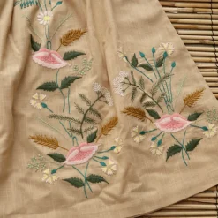 Embroidered Garden Dress in Sand by Bonjour
