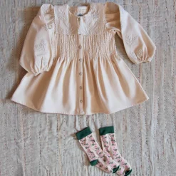 Embroidered Tunique in Ivory Denim by Bonjour