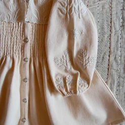 Embroidered Tunique in Ivory Denim by Bonjour