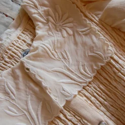 Embroidered Tunique in Ivory Denim by Bonjour