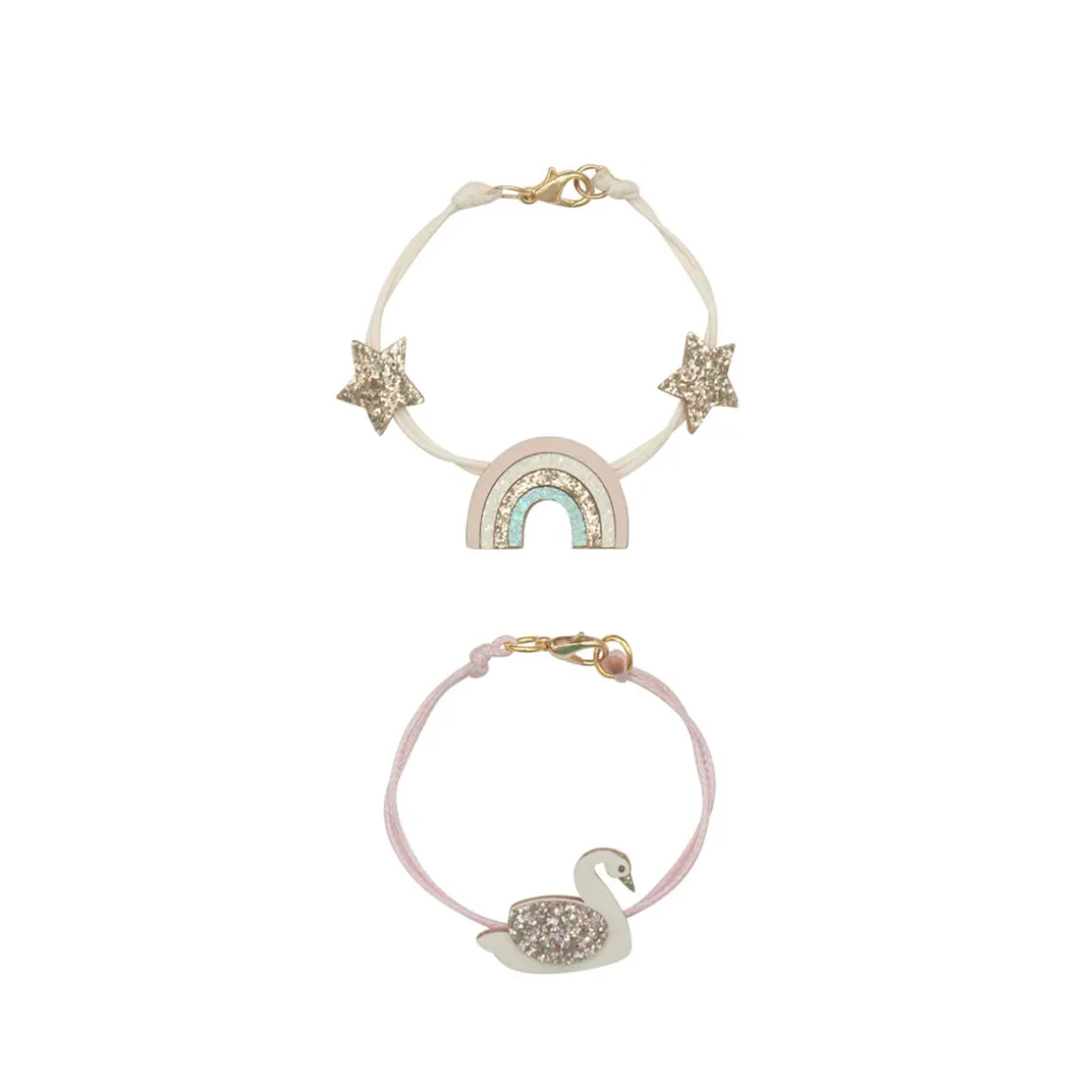 Enchanted Rainbow And Swan Bracelet Set by Rockahula