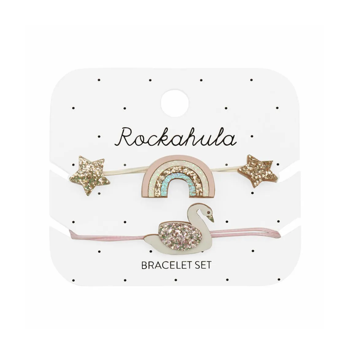 Enchanted Rainbow And Swan Bracelet Set by Rockahula