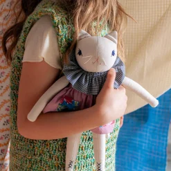 Esther Medium Cat in Cream by Polka Dot Club