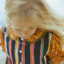 Esther Top in Moonlight Watercolor Stripe by Misha & Puff - Last Ones In Stock - 5-10 Years