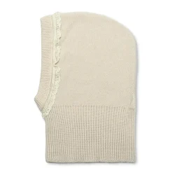 Eve Merino Wool Hood With Lace Trim in Doux Agneau by Collegien