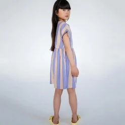 Every Day Dress in Lilac Nude Block Stripe by Repose AMS