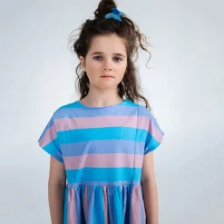 Every Day Dress in Tricolour Block Stripe by Repose AMS