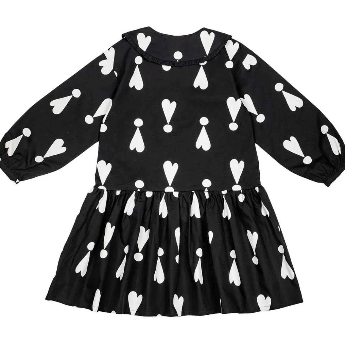 Exclamation Hearts Dress in Black by Beau Loves