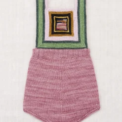 EXCLUSIVE Baby Log Cabin Romper in Antique Rose by Misha & Puff