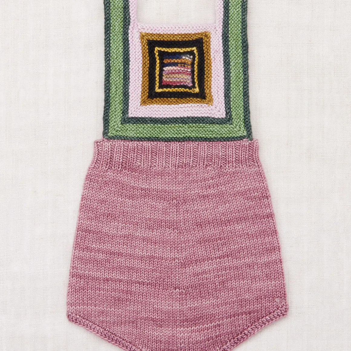 EXCLUSIVE Baby Log Cabin Romper in Antique Rose by Misha & Puff