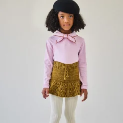 EXCLUSIVE Eyelet Popcorn Skating Skirt in Antique Brass by Misha & Puff - Last Ones In Stock - 4-6 Years