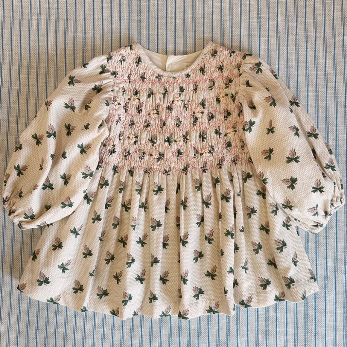 EXCLUSIVE Handsmock Blouse in Hazelnut Flower Print by Bonjour - Last One In Stock - 6 Years