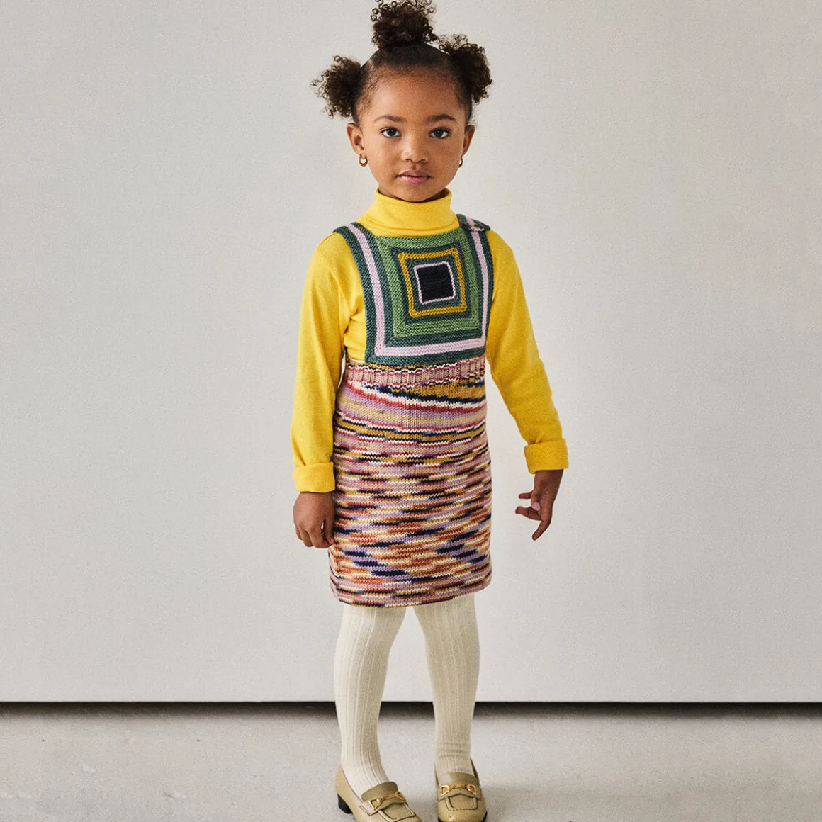 EXCLUSIVE Log Cabin Pinafore in Solstice Space Dye by Misha & Puff