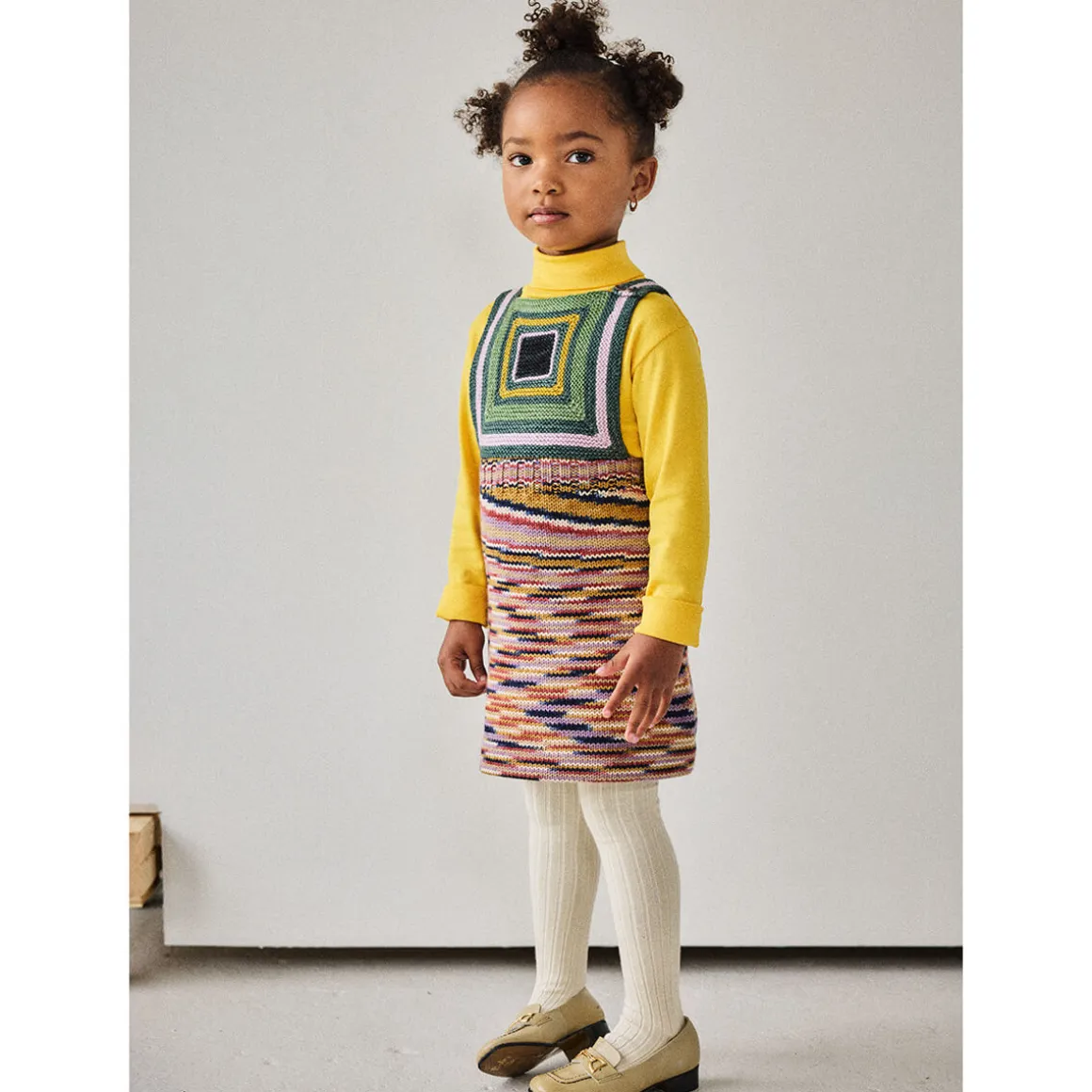 EXCLUSIVE Log Cabin Pinafore in Solstice Space Dye by Misha & Puff