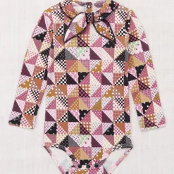 EXCLUSIVE Scout Onesie in Lilac Patchwork by Misha & Puff - Last One In Stock - 0-6 Months