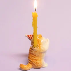 Exotic Shorthair Cat Ceramic Cake Topper by Camp Hollow