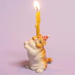 Exotic Shorthair Cat Ceramic Cake Topper by Camp Hollow