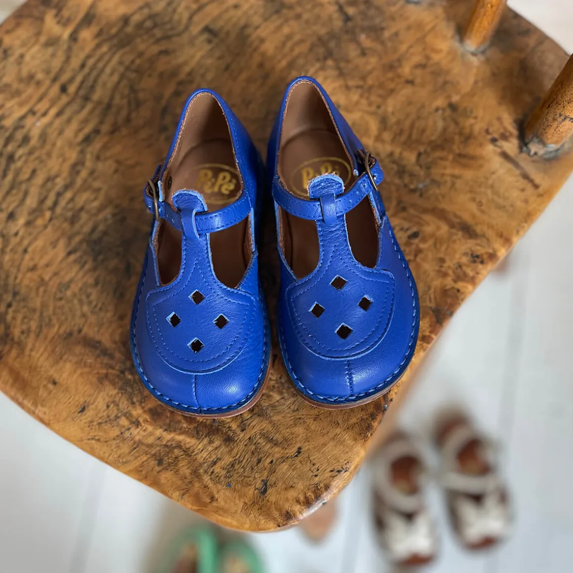 Ezra Cut Out Sandals in Lobelia Blue by PèPè