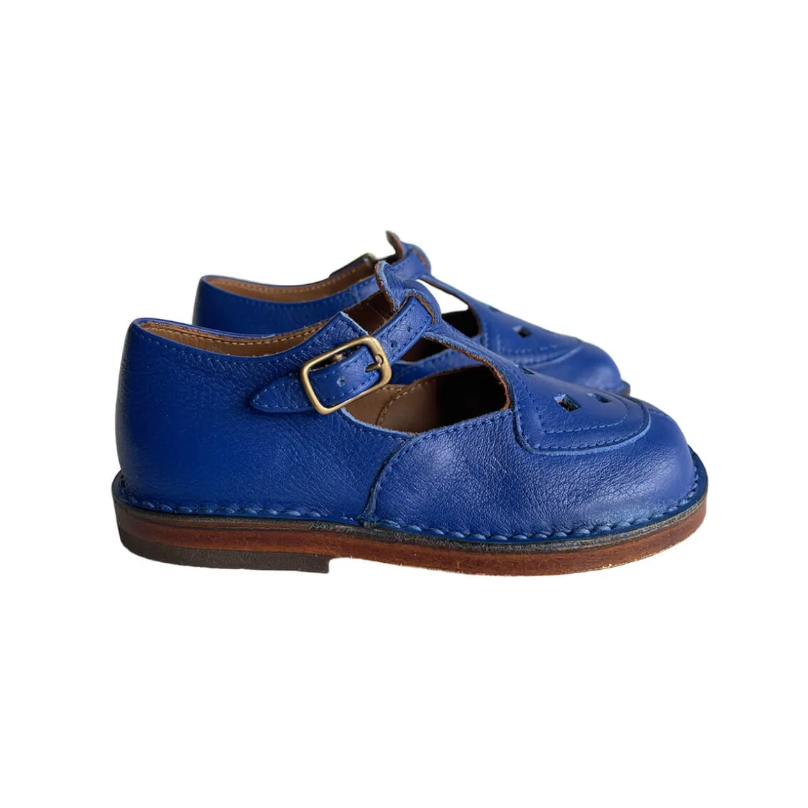 Ezra Cut Out Sandals in Lobelia Blue by PèPè