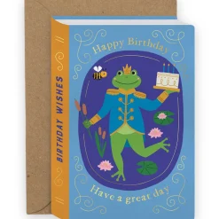 Fairytale Frog Birthday Greetings Card by Mifkins