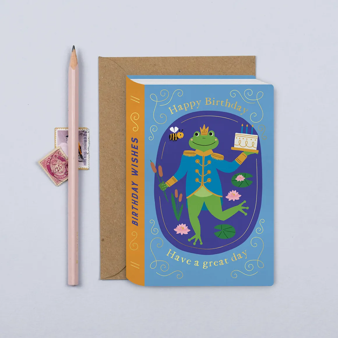 Fairytale Frog Birthday Greetings Card by Mifkins