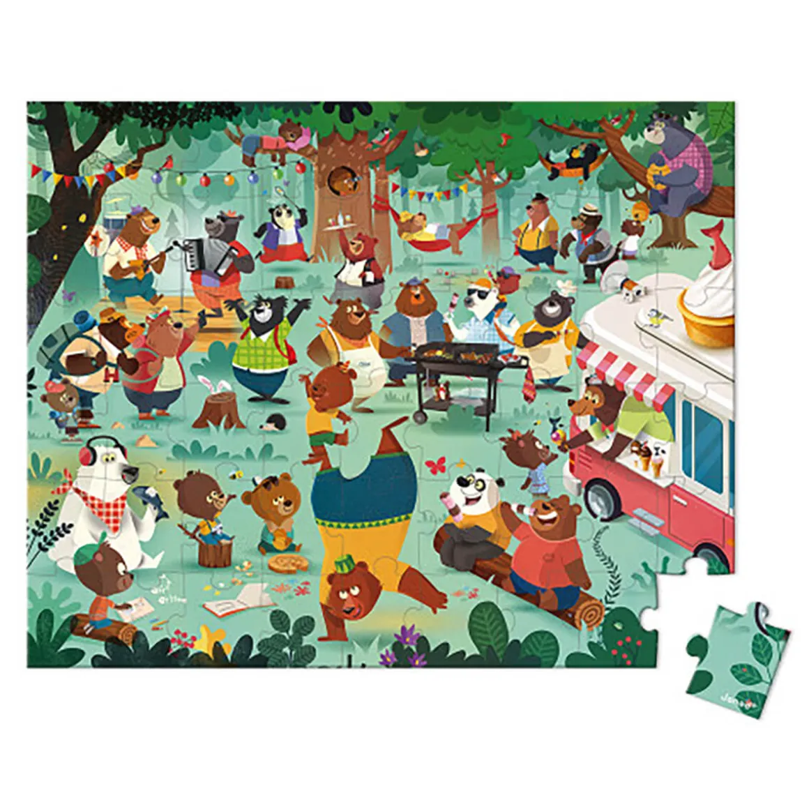 Family Bears 54 Piece Jigsaw Puzzle In Carry Case by Janod
