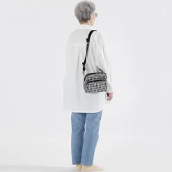Fanny Pack in Black And White Gingham by Baggu