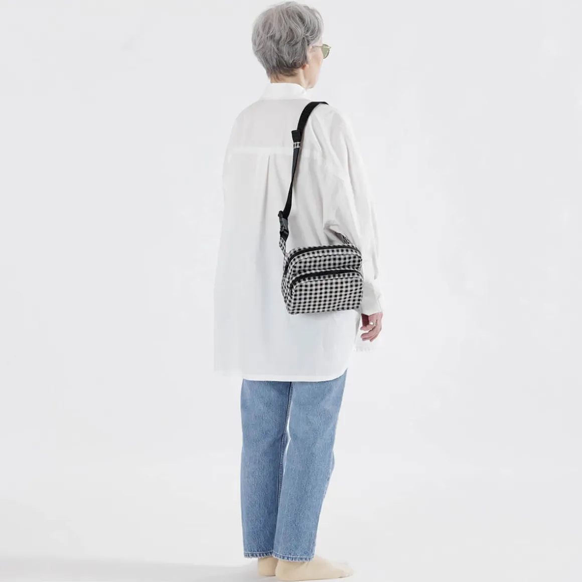 Fanny Pack in Black And White Gingham by Baggu