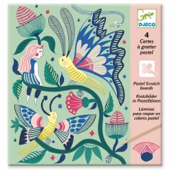 Fantasy Garden Pastel Scratch Boards by Djeco