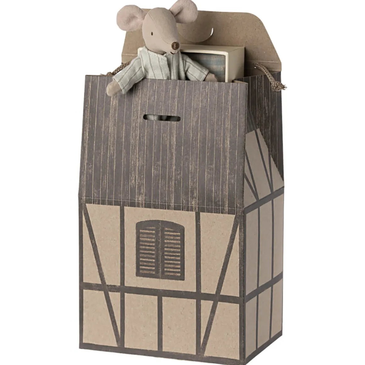 Farmhouse Gift Bag in Brown by Maileg