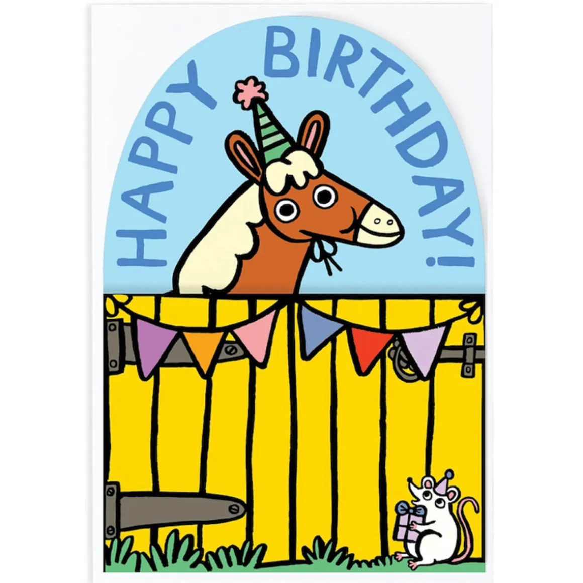 Farmyard Die Cut Birthday Greetings Card by Alice Bowsher for Wrap